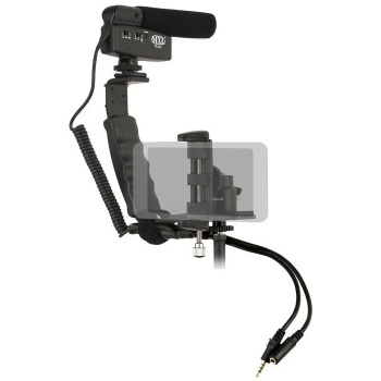 MXL Microphones 01 0102 MM-VE001 MXL Vlog Kiti MXL FR-310 Kamera Mikrofonu ve Stantı | Akıllı Telefon Tutucu ve Mikrofon Mobil Medya Videografer Kit